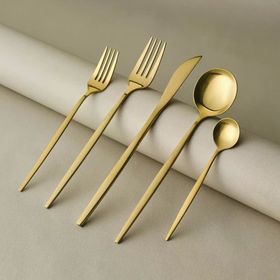 Karaca Orion 30 Parça 6 Kişilik Matte Gold Çatal Kaşık Bıçak Takımı