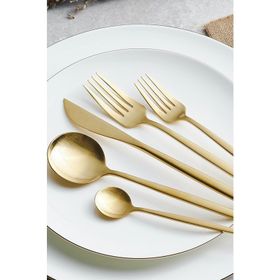 Karaca Orion Matte Gold 30 Parça 6 Kişiik Çatal Kaşık Bıçak Seti