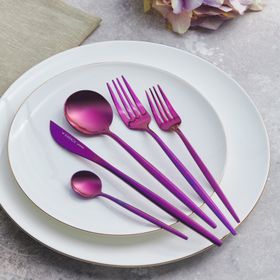 Karaca Orion Purple 6 Kişilik 30 Parça Çatal Kaşık Bıçak Seti