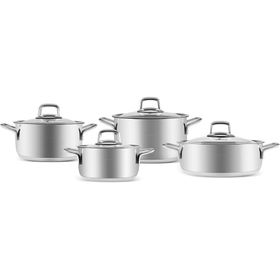 Karaca Pekin Powersteel 316+ 8 Parça Çelik Tencere Seti