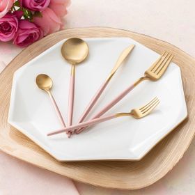 Karaca Pembe New Lydia Pink 60 Parça 12 Kişilik Çatal Kaşık Bıçak Takımı