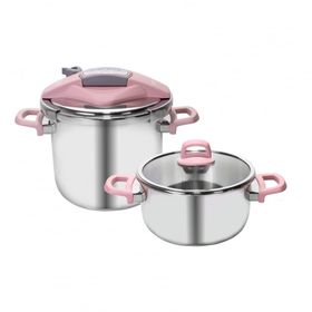 Karaca Perfect Pink 4 - 6 lt Düdüklü Tencere Seti