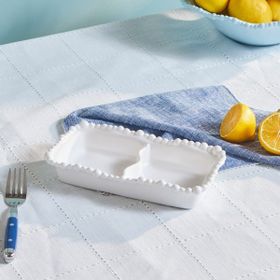 Karaca Perla 23 cm Beyaz Melamin Bölmeli Dikdörtgen Çerezlik