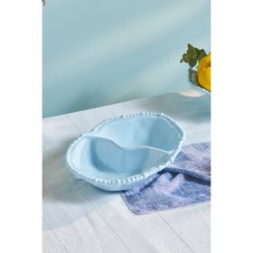 Karaca Perla 33 cm Mavi Oval Melamin Bölmeli Çerezlik