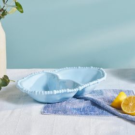 Karaca Perla 33 cm Mavi Oval Melamin Bölmeli Çerezlik