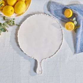 Karaca Perla 42 cm Beyaz Melamin Yuvarlak Peynir Tabağı