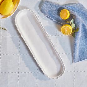 Karaca Perla 44 cm Beyaz Melamin Kayık Tabak