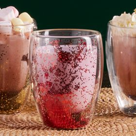 Karaca Pia Red Glitter 350 ml Su Bardağı