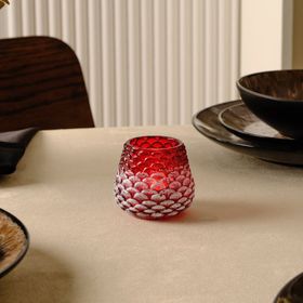 Karaca Pinecone Kırmızı 7.5x7.5x6.7 cm Mumluk