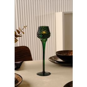 Karaca Pinecone Yeşil 8x8x26.5 cm Ayaklı Mumluk
