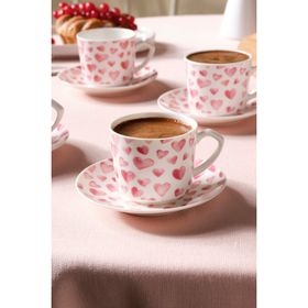 Karaca Pinky 6 Kişilik 80 ml Kahve Fincan Takımı