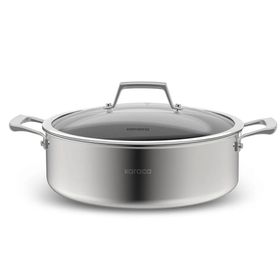 Karaca Plasma Steel 3 Ply 28 cm Beyaz Karnıyarık Tencere