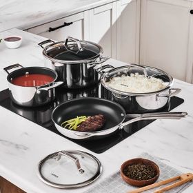 Karaca Plasma Steel 3 Ply 7 Parça 26 cm Gümüş Tencere Seti