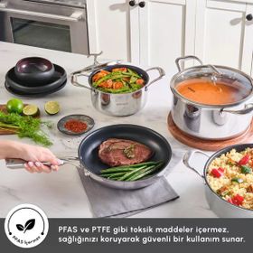 Karaca Plasma Steel 316+ 3Ply 7 Parça Tencere ve Tava Seti