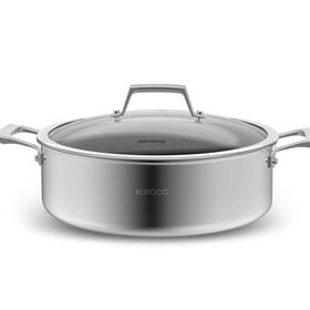 Karaca Plasma Steel 3PLY İndüksiyon Tabanlı 28 cm Çelik Pilav-Karnıyarık Tencere