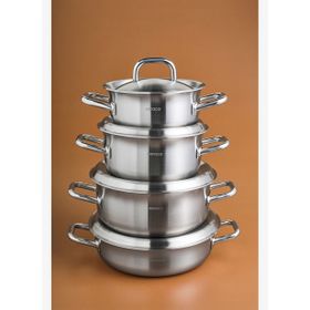 Karaca Power Steel 316+ 3Ply Spirit İndüksiyon Tabanlı 8 Parça Çelik Tencere Seti