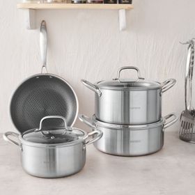 Karaca PowerSteel 3Ply 316+ Çelik 7 Parça Tencere Seti