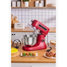 Karaca Pro Artisan Dijital Ekran Zaman Ayarlı 1600 W Red 5 lt Döküm Hamur Yoğurma Makinesi
