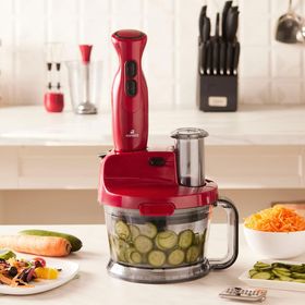 Karaca Pro-Multimax Kırmızı 2000 W Mutfak Robotu Blender Seti
