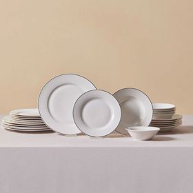 Karaca Rebeca Porselen 24 Parça 6 Kişilik Platin Yemek Takımı