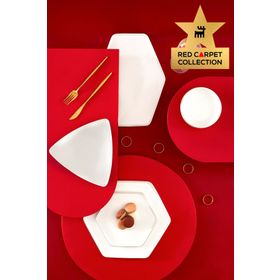Karaca Red Carpet Collection Streamline Geo New Bone 59 Parça 12 Kişilik Gold Yemek Takımı