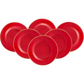 Karaca Retro Kırmızı 6 Parça Pasta Takımı
