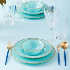 Karaca Retro New Mint 6 Kişilik 18 Parça Yemek Takımı