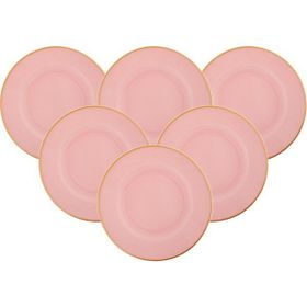 Karaca Retro New Pembe 18 Parça 6 Kişilik Cam Yemek Takımı