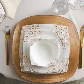 Karaca Rhona Gold Cream 60 Parça 12 Kişilik Yemek Takımı