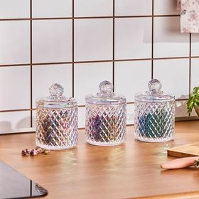 Karaca Robby 350 ML Lüsterli 3'lü Baklava Desenli Baharat Takımı