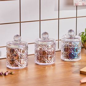 Karaca Robby 350 ml Lüsterli 3'lü Ekoseli Baharat Takımı