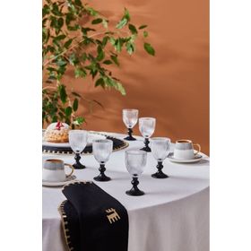 Karaca Rocco 60 ml Siyah 6'lı Kahve Yanı Bardağı