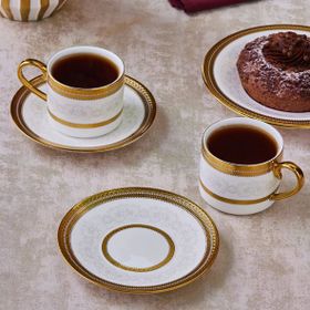 Karaca Royal Bone Charlotte 2 Kişilik Çay Fincan Takımı