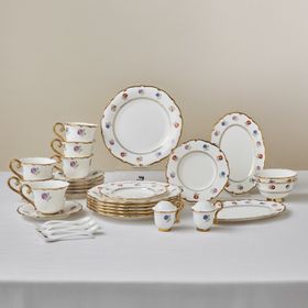 Karaca Royal Bone Diana Gold 32 Parça 6 Kişilik Kahvaltı Takımı