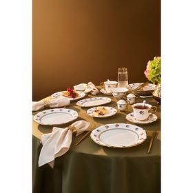 Karaca Royal Bone Diana Gold 32 Parça 6 Kişilik Kahvaltı Takımı