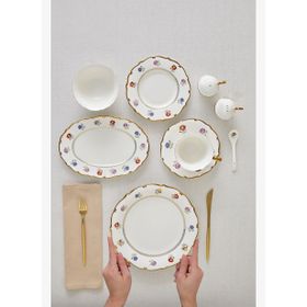 Karaca Royal Bone Diana Gold 32 Parça 6 Kişilik Kahvaltı Takımı