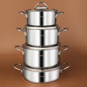 Karaca Sakura Powersteel 8 Parça Tencere Seti