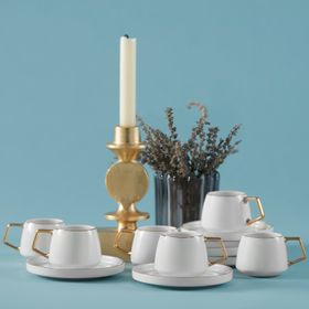 Karaca Saturn 6 Kişilik 100 ml Gold Kahve Fincanı Takımı