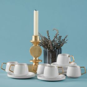 Karaca Saturn 6 Kişilik Porselen 90 Ml Kahve Fincanı Takımı