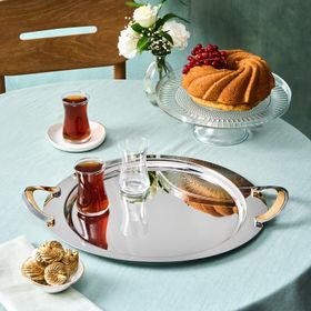 Karaca Serra 41 CM Yuvarlak Çelik Tepsi