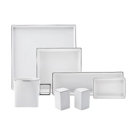 Karaca Silver Square Beyaz 20 Parça 6 Kişilik Kare Kahvaltı Seti