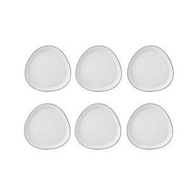 Karaca Sky Siyah Rimli 6 Kişilik 18 cm Pasta Takımı