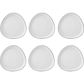 Karaca Sky Siyah Rimli 6 Kişilik 18 cm Pasta Takımı