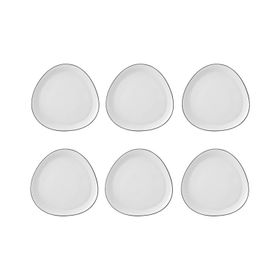 Karaca Sky Siyah Rimli 6 Kişilik 18 cm Pasta Takımı