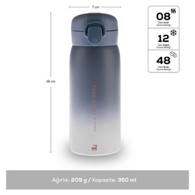 Karaca Skyfall Çelik Sızdırmaz 350 ml Mavi Termos