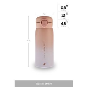 Karaca Skyfall Çelik Sızdırmaz 500 ml Pembe Termos