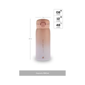 Karaca Skyfall Çelik Sızdırmaz 500 ml Pembe Termos
