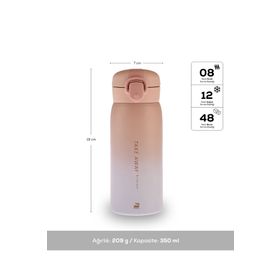 Karaca Skyfall Paslanmaz Çelik Sızdırmaz 350 ml Pembe Termos