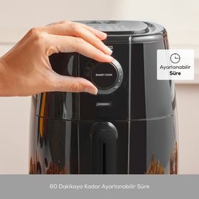 Karaca Smart Cook Compact 2.2 lt 2 Kişilik Black Airfryer