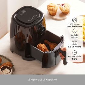 Karaca Smart Cook Compact 2.2 lt 2 Kişilik Black Airfryer